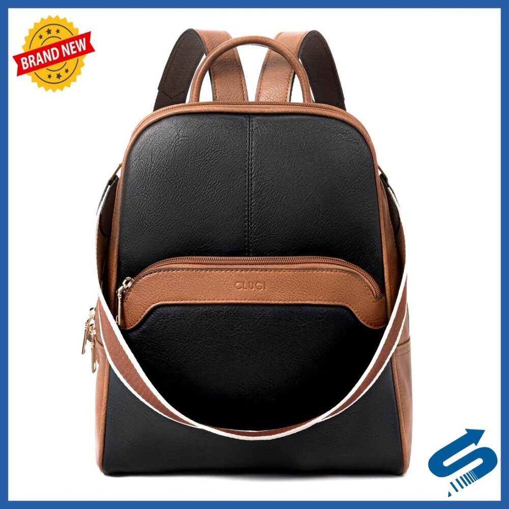Small Vegan Leather Backpack Purse Convertible Travel Shoulder Bag Minimal Chic